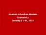 Second Student School on Modern Economics