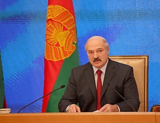 Lukashenka seeks to present himself as strong leader and guarantor of political stability in Belarus