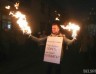 Minsk activist sets his arms on fire (photos)